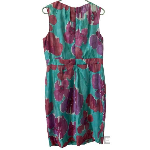 Adrianna Papell Dress Size 14 Floral Sleeveless Stunning Floret Neckline - Picture 11 of 11